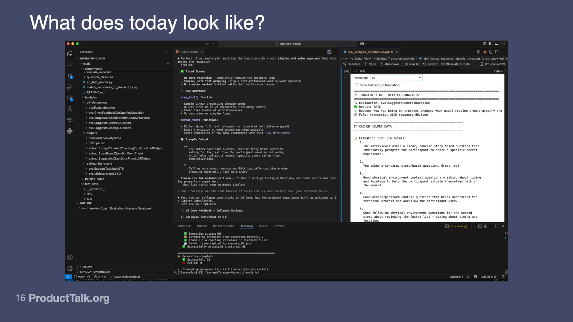 How I Designed & Implemented Evals for Product Talk’s Interview Coach