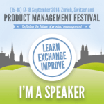 I'm as Speaker at the Product Management Festival