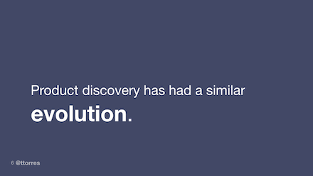 Product discovery has had a similar evolution.