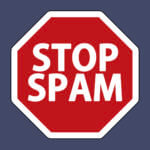 An image of a stop sign with the words "Stop Spam"