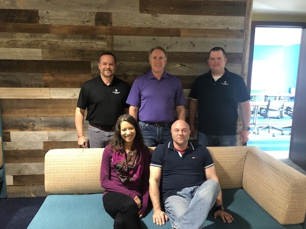 The five team members of FCSAmerica's product team