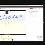 A screenshot of a virtual whiteboard showing an opportunity solution tree. There are many sticky notes organized into different branches. On the right side of the screen there are still images of four people—Sören Weber, Emilio Martins, Mara Zocco, and Gabriel Hourigan.