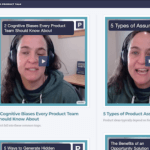 A screenshot of the Product Talk video library page featuring a few still shots of Teresa from the videos.